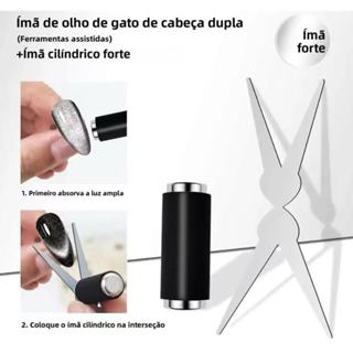 Imã para esmalte magnético olho de gato efeito francesinha em Oferta na Shopee