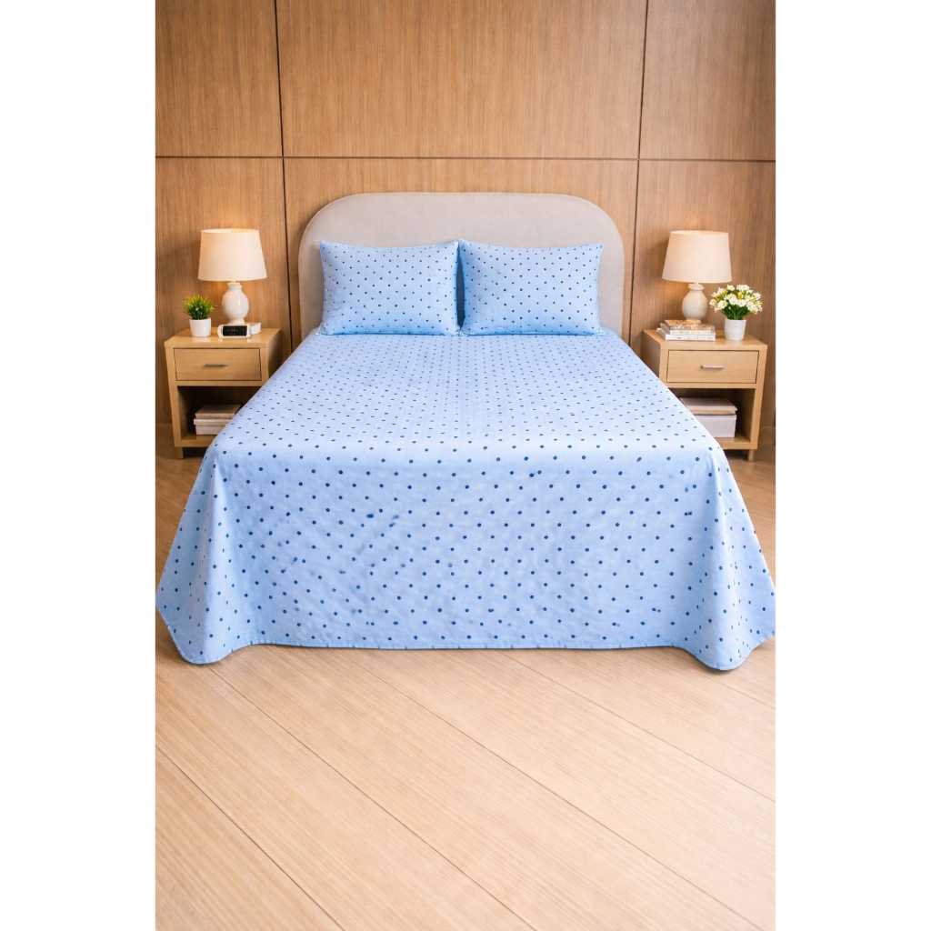 Jogo de Lençol Estampado Poá-Floral – Macio, Confortável e Colorido | Solteiro, Casal e Queen em Oferta na Shopee