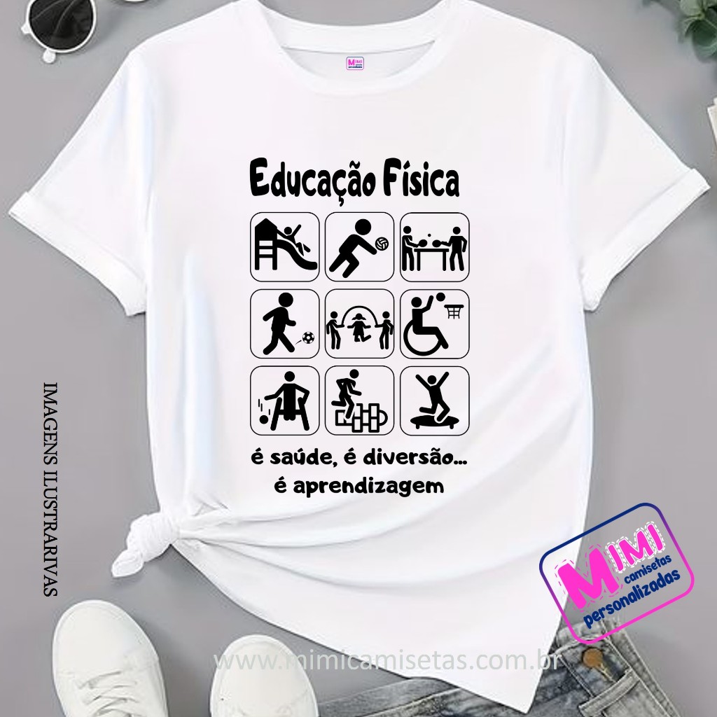 Camiseta Tshirt Feminina Personalizada - Educação Física - E002