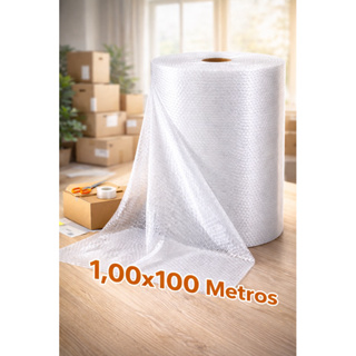 Plástico Bolha Bobina 100 Metros 1.00x100 - Embale Com Segurança em Oferta na Shopee