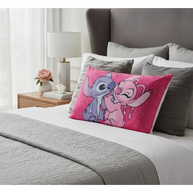 Fronha infantil capa de travesseiro Lilo Stitch em Oferta na Shopee