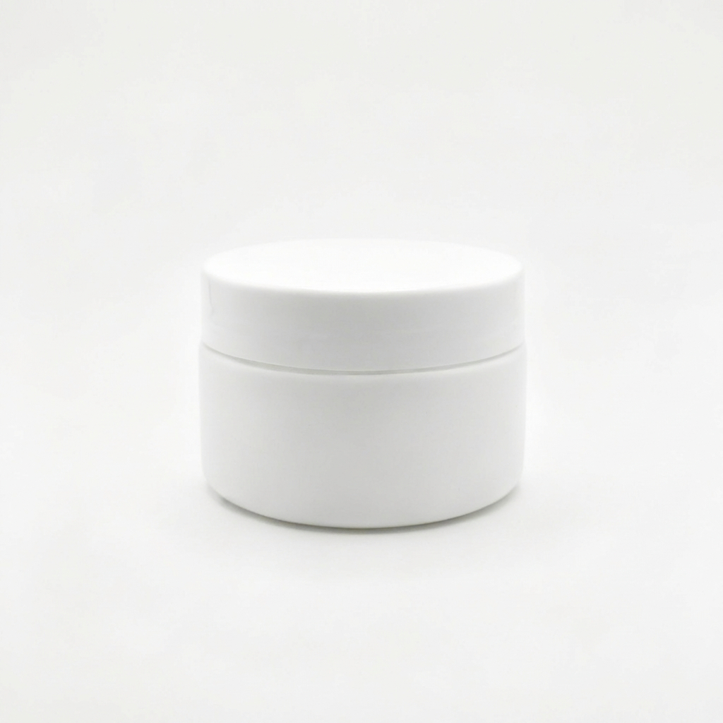 Kit Pote Plástico 60g Tampa Rosca Creme