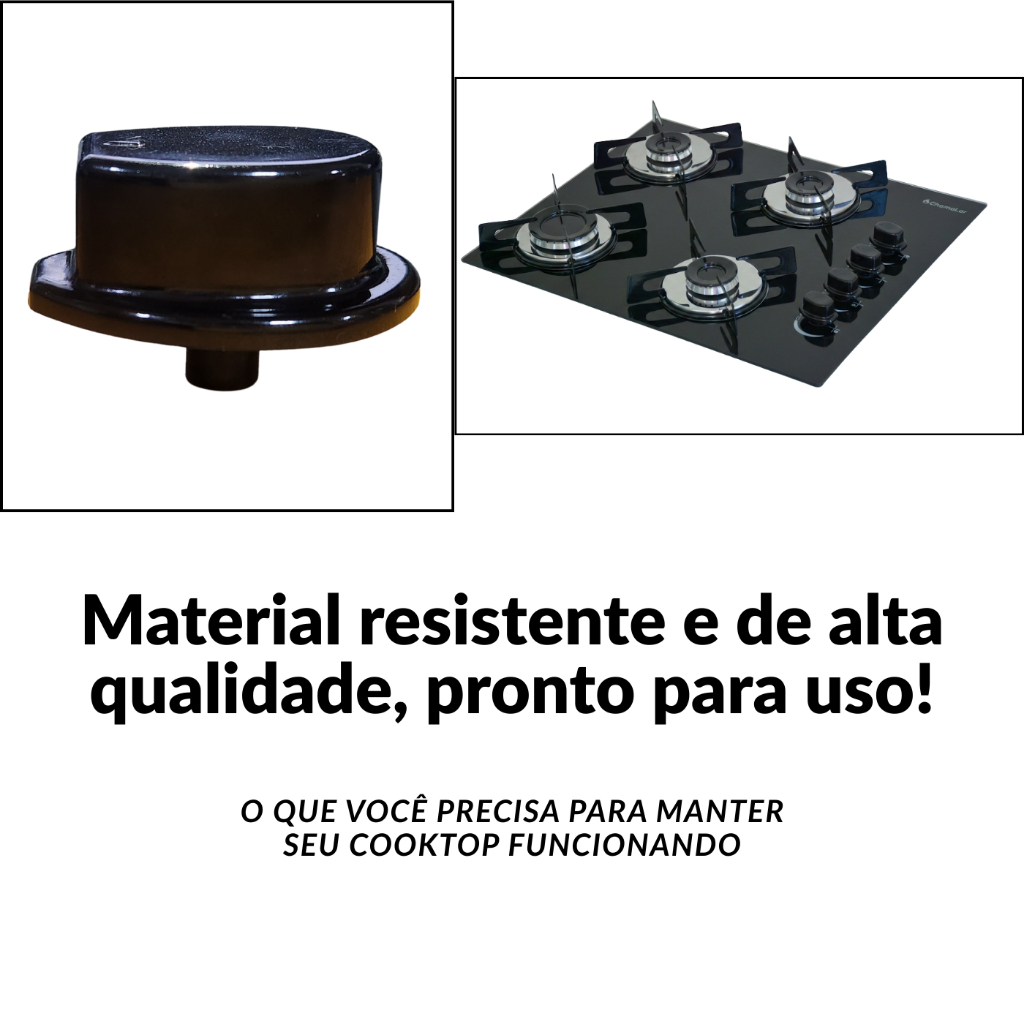 Botão para Fogão de mesa Cooktop Chamalux Tedge Chamalar 5 Peças varias marcas - conferir medidas