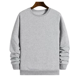 Moletom Gola Redonda Blusa De Frio Básico Careca Casaco Feminino Masculino Flanelado Algodão Liso
