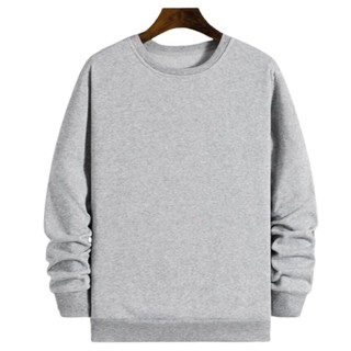 Moletom Gola Redonda Blusa De Frio Básico Careca Casaco Feminino Masculino Flanelado Algodão Liso