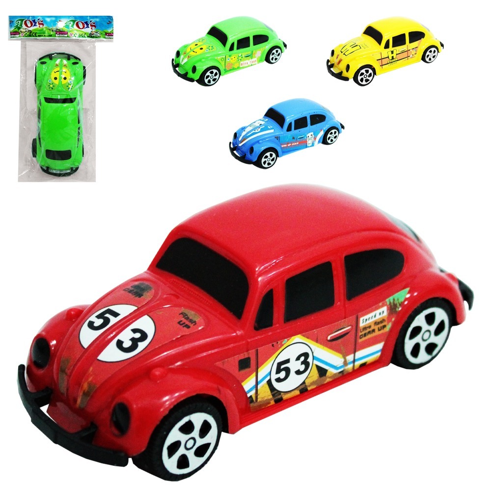 Carro Fusca Roda Livre 12,5x5x4cm – Miniatura Infantil Brinquedo Clássico