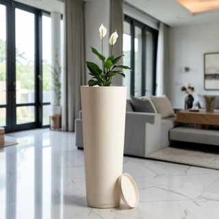 Vaso Decorativo Ibiza Luxo Grande 72x26 cm para Plantas Marmorizado Moderno em Oferta na Shopee