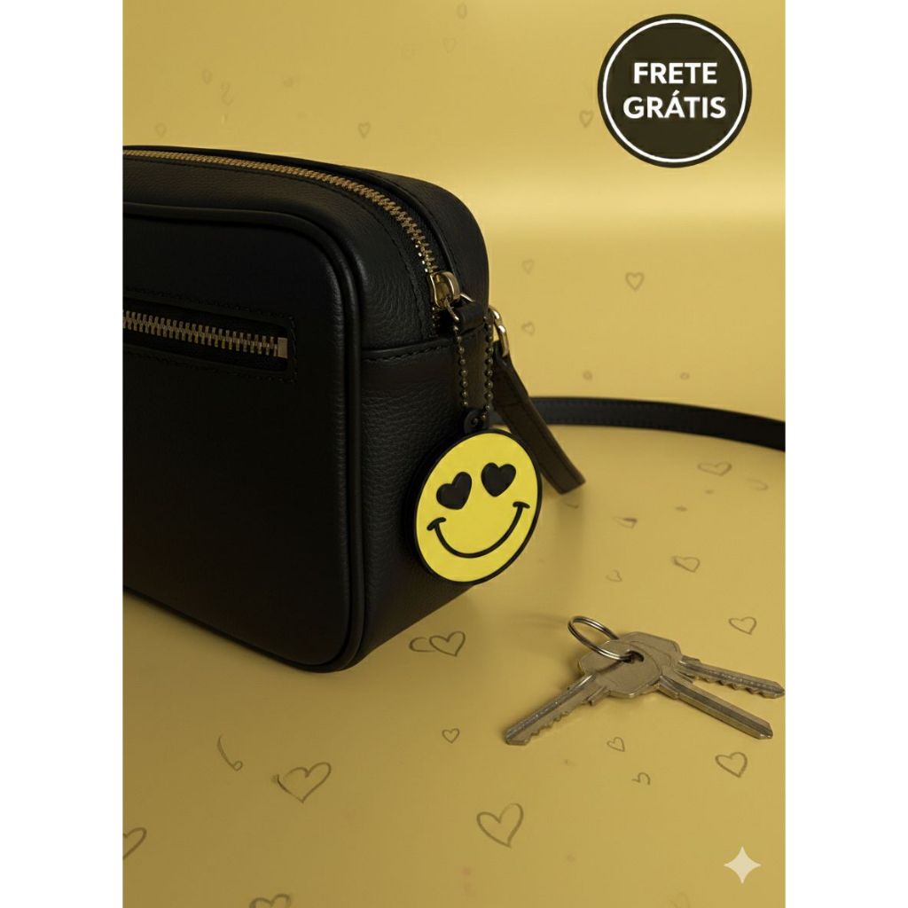 Chaveiro Smiley Emoji Sorriso Acessório Bolsa Chaves