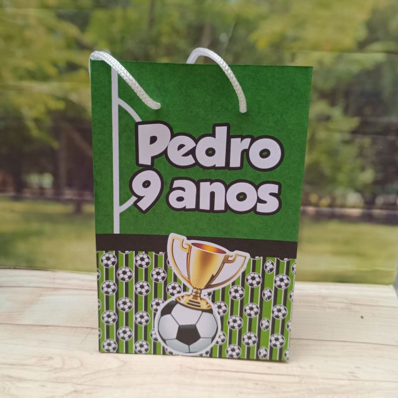 PEGUE E MONTE - Sacolinhas Futebol  personalizadas tamanho P/ lembrancinhas - Sacolinhas - Aniversário