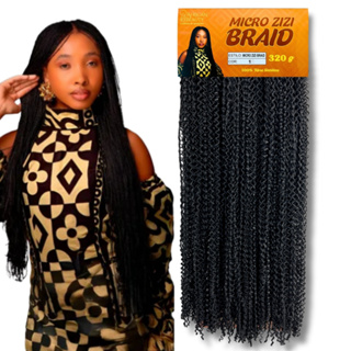 Cabelo Miojinho Micro Zizi Kanekalon Trançadinho Crochet Braid African Beauty Pacotão 320 Gramas em Oferta na Shopee