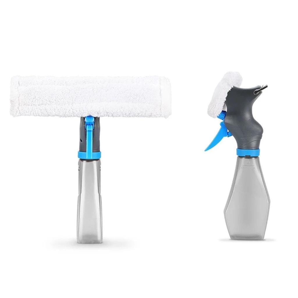 Rodo Spray Mop 4 em 1 Multifuncional com Reservatório 250ml, Microfibra, Escova e Rodo para Limpeza