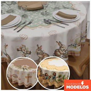 Toalha de Mesa Redonda Páscoa Religiosa Cristã para Mesa Posta Decoração Em Oxford 1,40x1,40m em Oferta na Shopee