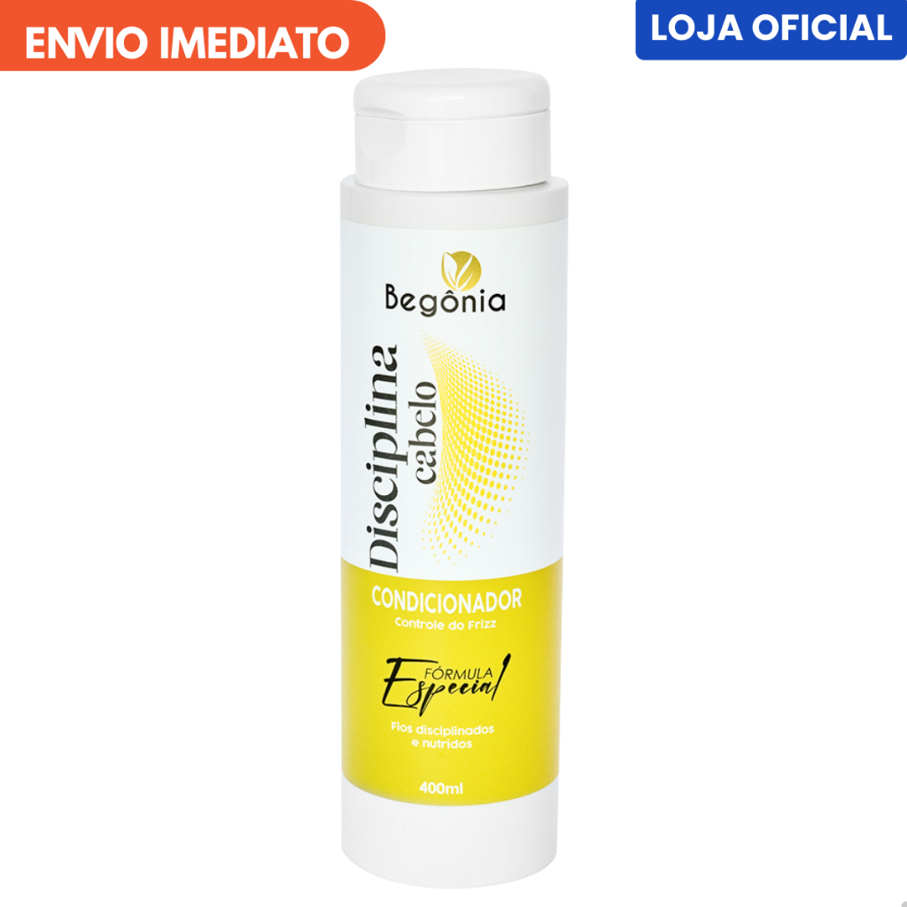Condicionador Disciplina Cabelo Antifrizz Alinhamento Hidratação e Brilho 400ml Begônia
