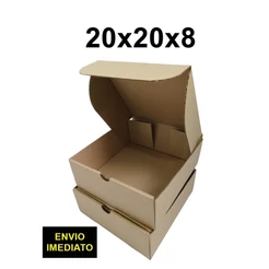 Kit 50 Caixa Papelão 20x20x8 Alta Resistência para Envio e Loja Virtual Atacado