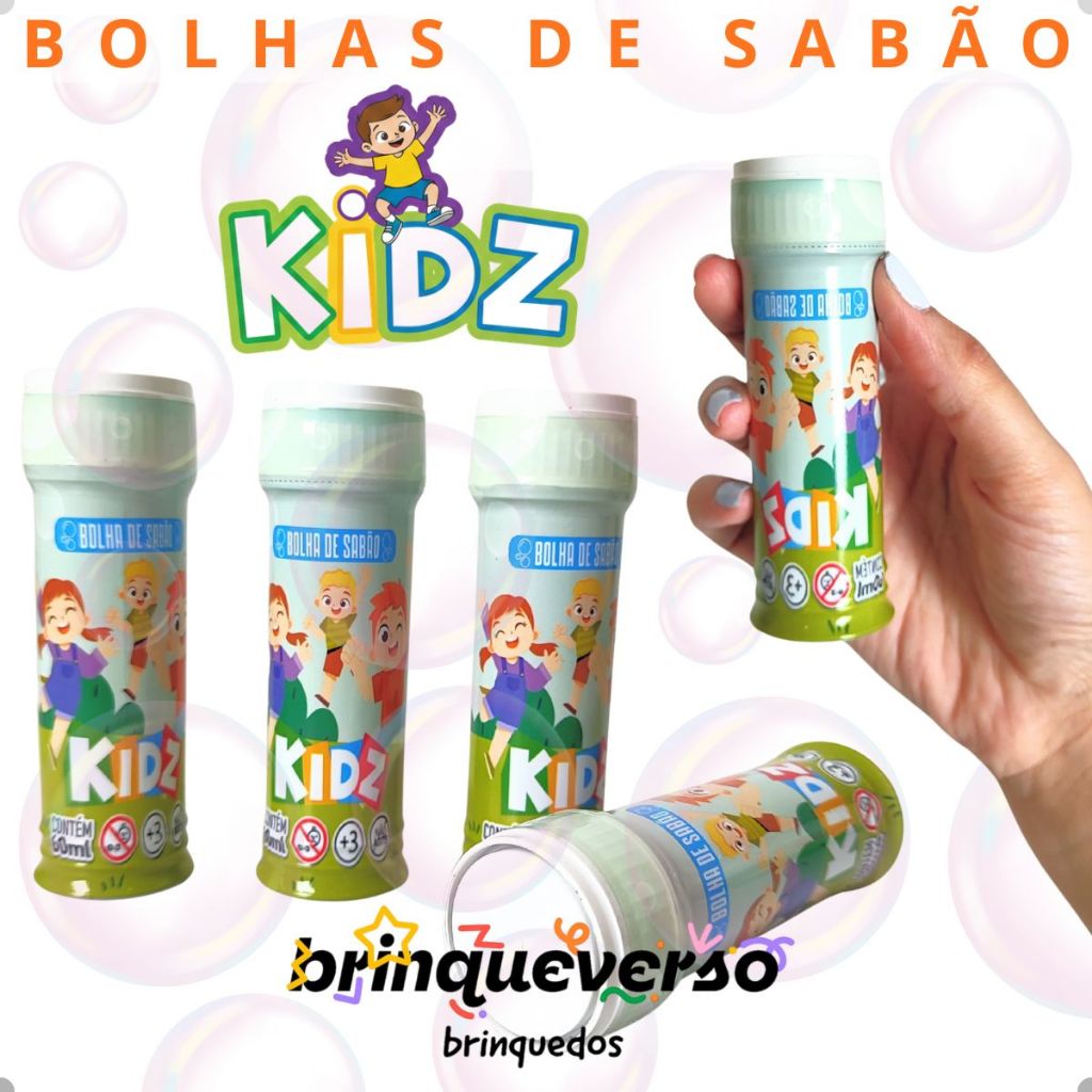 Bolhas de Sabão Kidz. Lembrancinha de Aniversário. Brinde festa infantil sacolinha surpresa wow toys