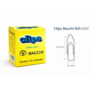 Clips Aço Galvanizado N° 8/0 - C/ 170 Unidades - Bacchi em Oferta na Shopee