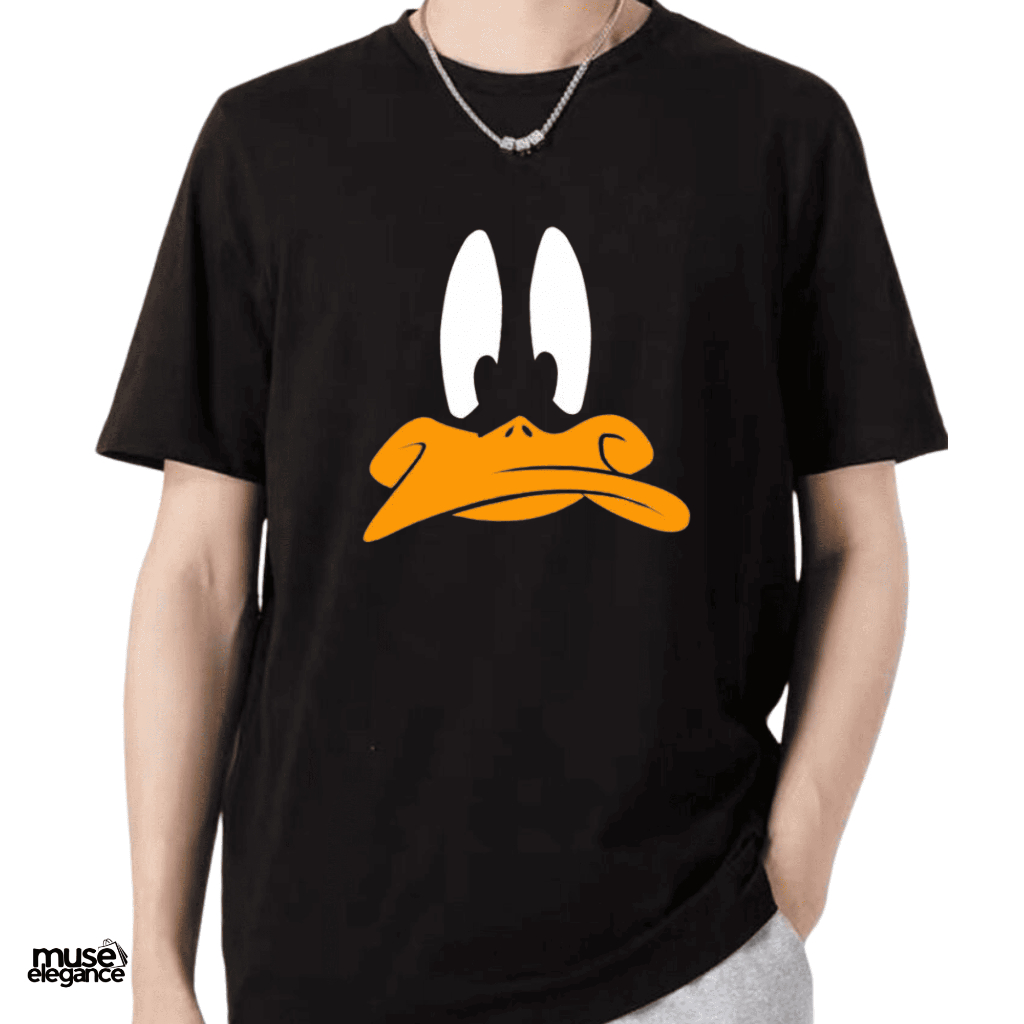 Camiseta Unissex Estampada Personagem Daffy Duck/Patolino 100% Algodão não encolhe confortável