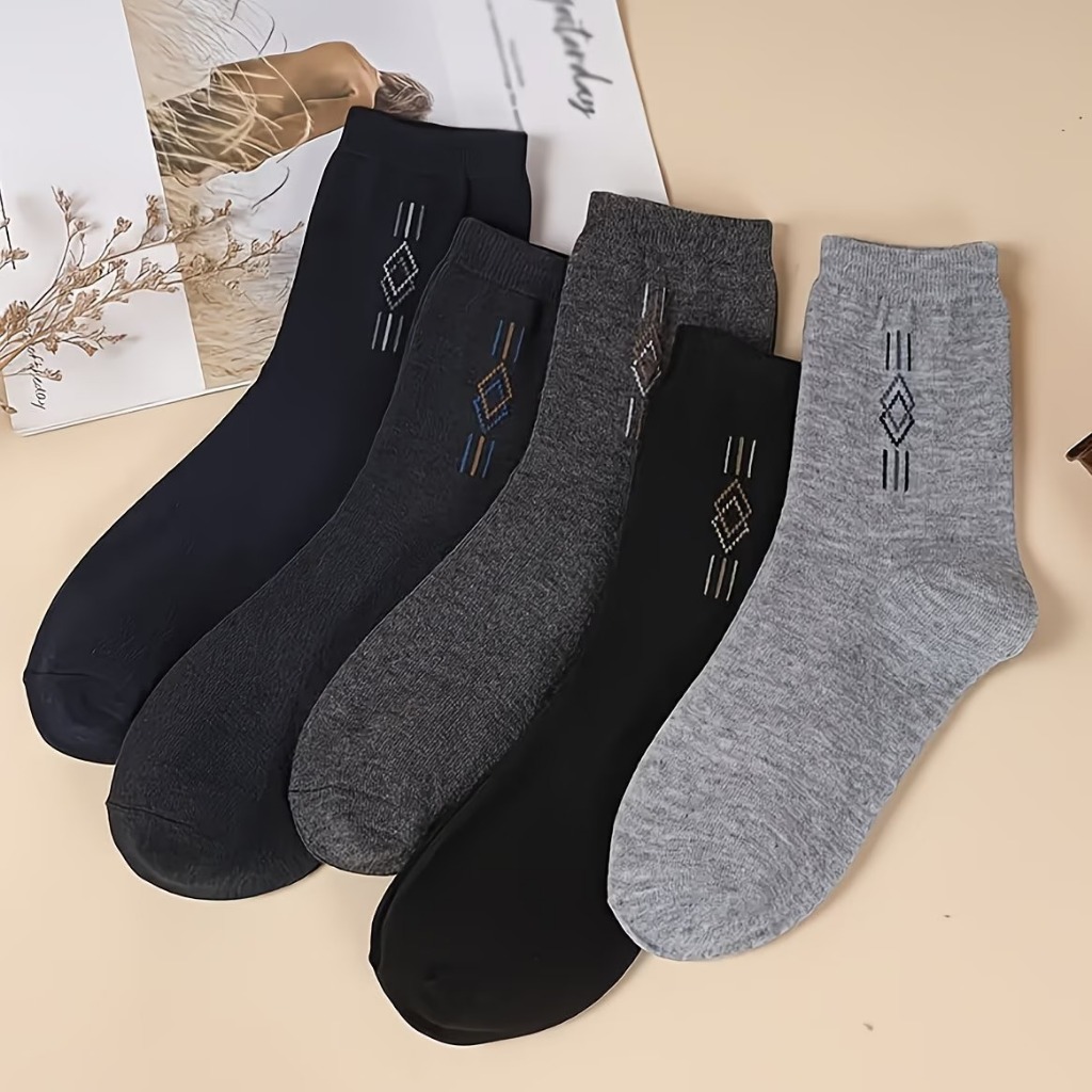 3 a 12 Pares Meia de Cano longo Masculina SORTIDAS SOCIAL com Algodão Unissex - MEIA SOCIAL