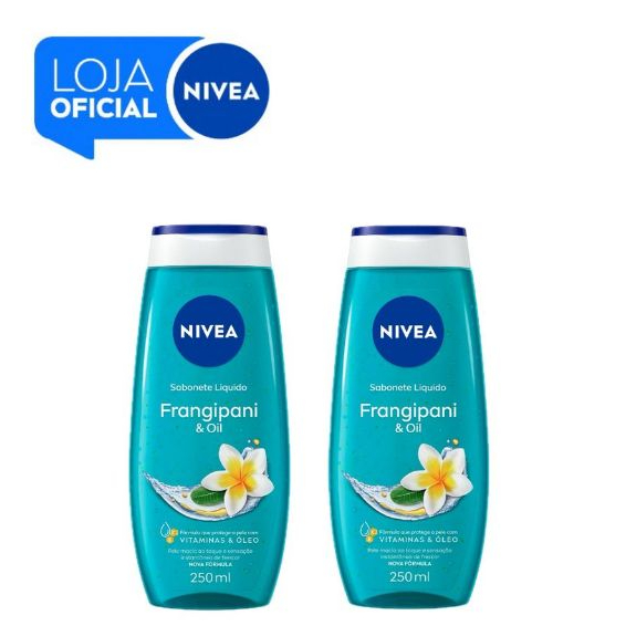 KIT NIVEA Sabonete Líquido Frangipani & Oil 250ml - 2 unidades BBB 26 em Oferta na Shopee