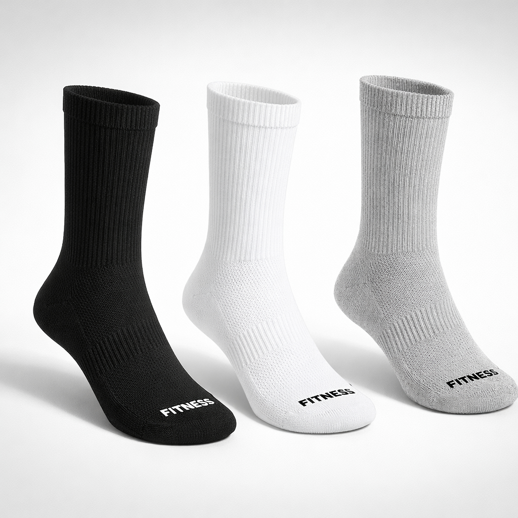 Kit até 12 Pares Meia Esportiva Dry FITNESS Cano Médio Alto Corrida Bike Ciclismo Caminhada Academia em Oferta na Shopee