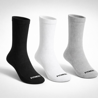 Kit até 12 Pares Meia Esportiva Dry FITNESS Cano Médio Alto Corrida Bike Ciclismo Caminhada Academia em Oferta na Shopee