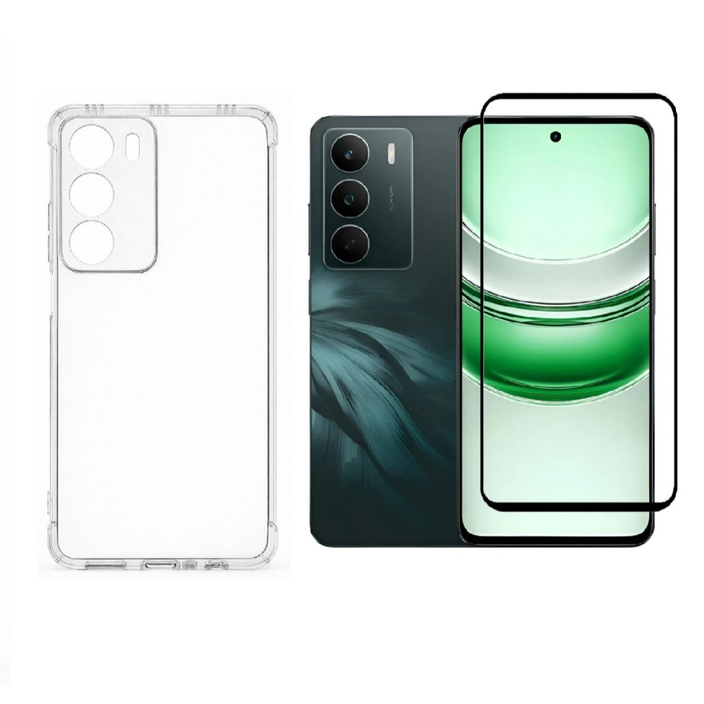 Para Realme C71 / C73 - Capinha Capa Case Anti Impacto + Pelicula de Vidro 3d