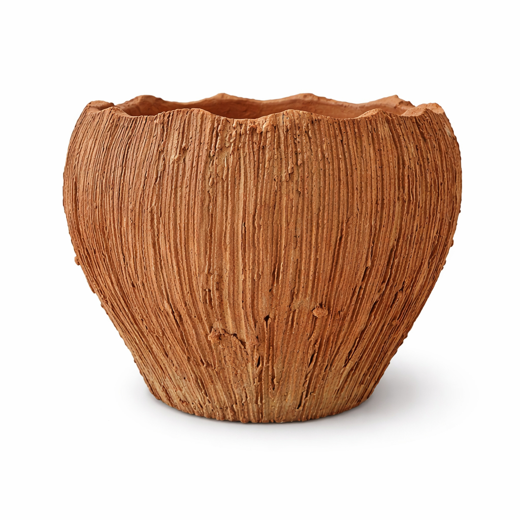 Vaso de barro estilo coco/ vaso de barro para plantas/tamanhos M e G