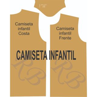 Molde camiseta infantil, modelagem de camiseta infantil em papel semi kraft