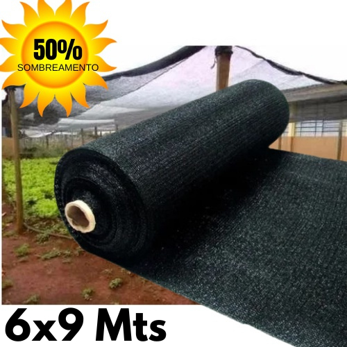 Tela Sombrite 50% 6x9 Mts Horta Jardim Orquidário Estufa Viveiro Proteção UV Alta Resistência 54m2