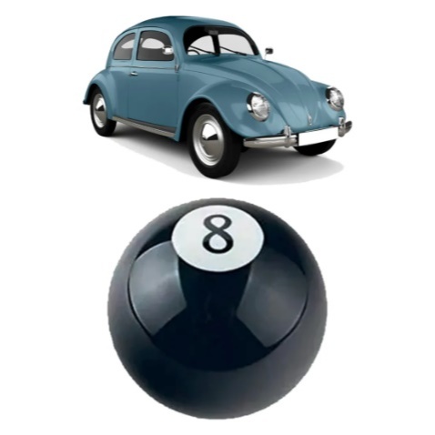 BOLA DE CAMBIO SINUCA N8 Fusca Gol Kombi Brasília Passat Variant Karmann Ghia Tc Puma Santana Saveiro Logus  Pointer