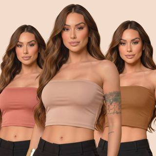 TOP ACADEMIA BÁSICO TOMARA QUE CAIA SUPLEX CROPED DIA A DIA TENDENCIA DE MODA BLOGUEIRA em Oferta na Shopee