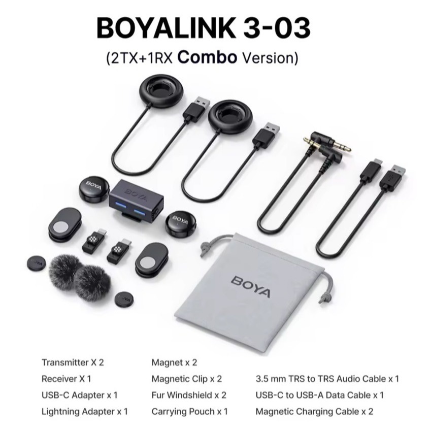 Microfone De Lapela Boya Boyalink 3-03 Iphone/android Preto