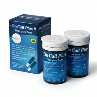 100 Tiras On Call Plus II Medir Glicose Medir Glicemia Fita Teste Original em Oferta na Shopee