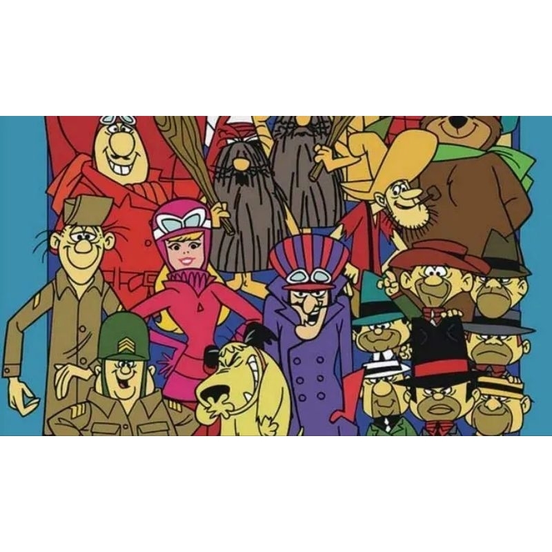 Personagens Corrida Maluca - Dick Vigarista e Muttley - Penélope Charmosa