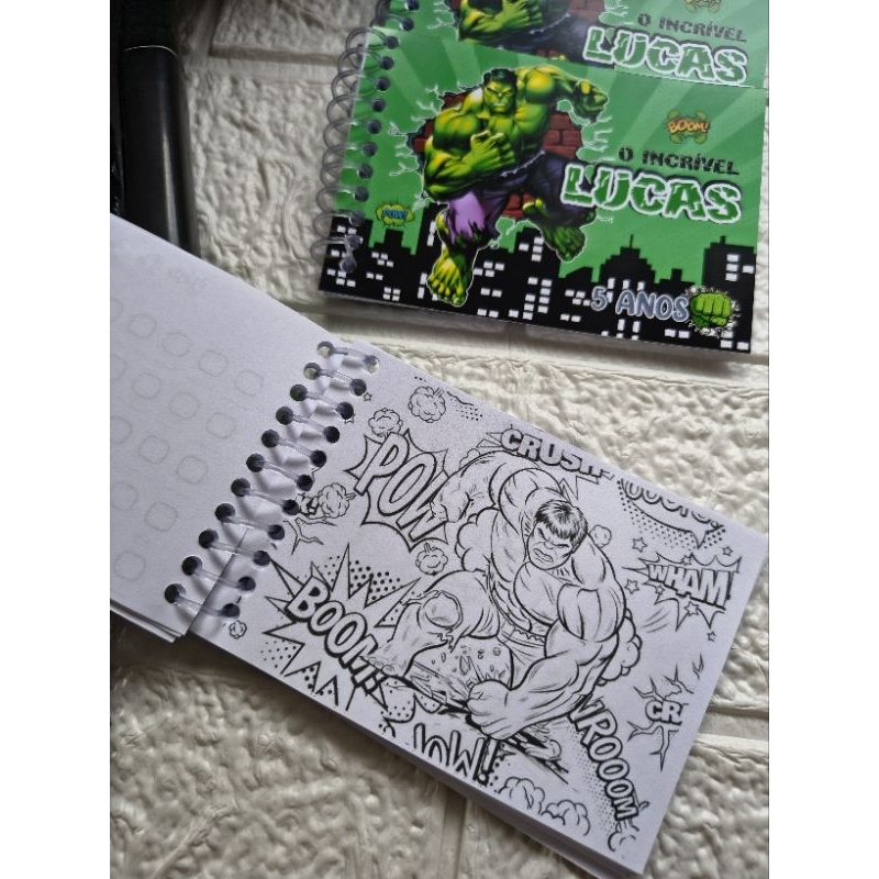45 Livrinhos de Colorir Heróis Personalizado lembrancinha festa infantil aniversário