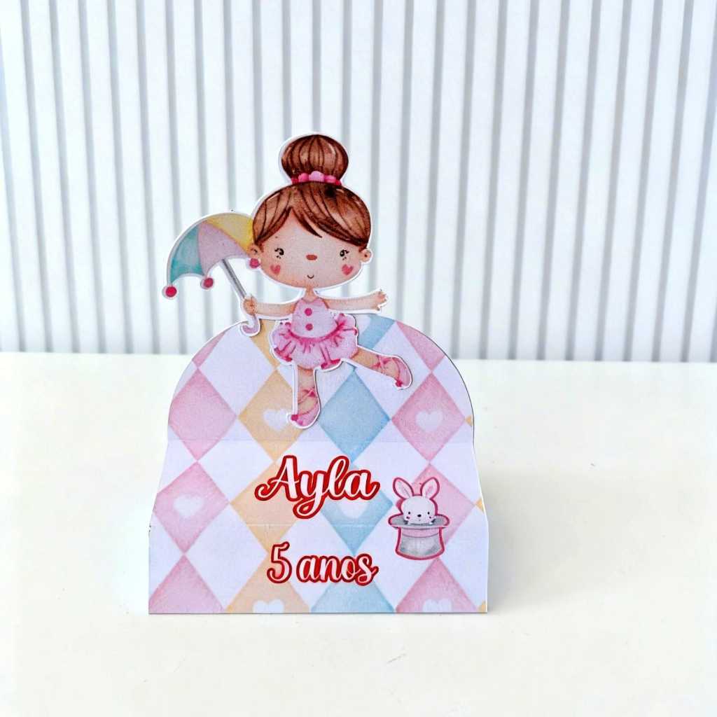 Porta Bis Duplo Circo Rosa Para Menina Personalizado, lembrancinha para aniversario e festas. caixinhas personalizadas