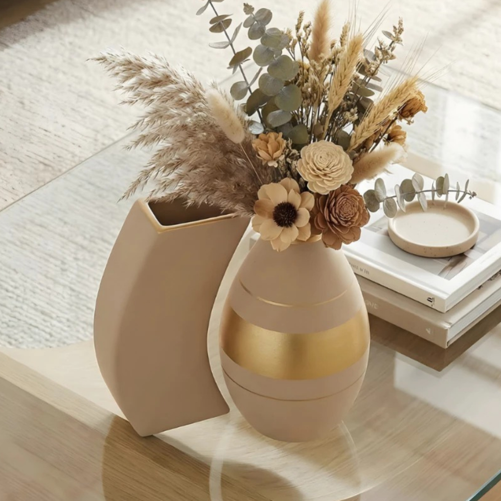 Enfeite decoração Conjunto Vasos Decorativos para Sala Escritório Recepção Clínica Rack Estante