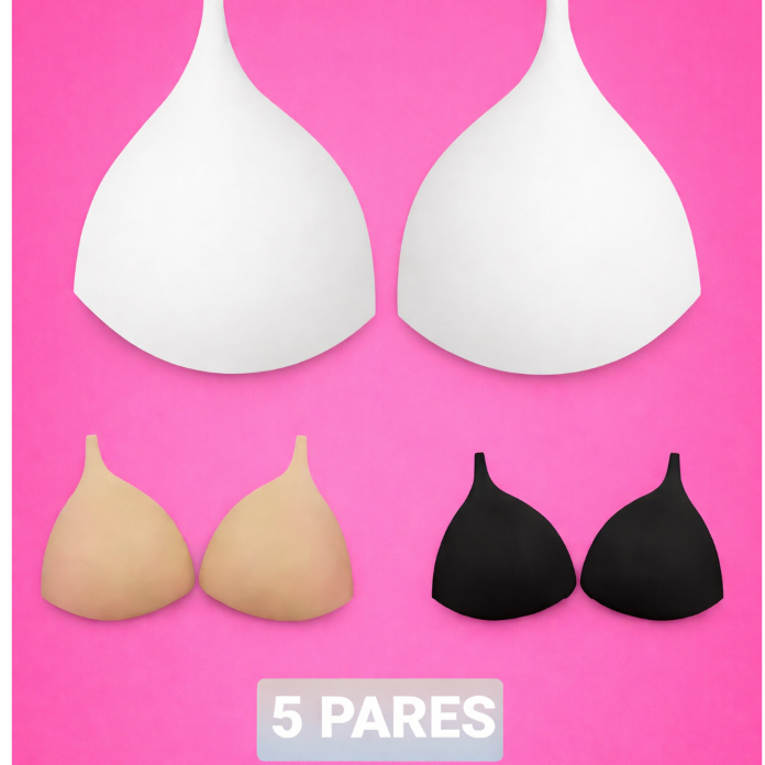Kit 5 Pares Bojo Cortininha para Confecção Moda Praia Sutiã Confeccão Lingerie Biquíni Cortinão 7mm