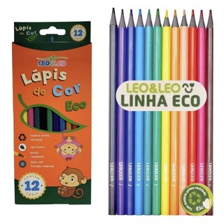 Lápis de Cor Leonora Eco 12 Cores HB Sustentável