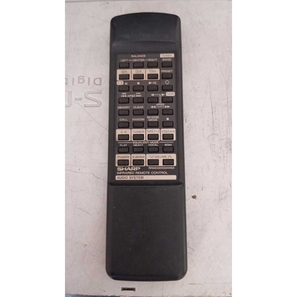 Controle Remoto Para Som Sharp Antigo Rrmcg0002awsa #