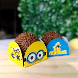 Forminhas para Docinhos Os Minions Personalizadas 4 Pétalas Brigadeiro Festa Aniversário Doces em Oferta na Shopee