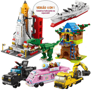 Blocos de Montar 1000 Peças 6 Em 1 Cenários Criativos Para Colecionar Presente Educativo em Oferta na Shopee