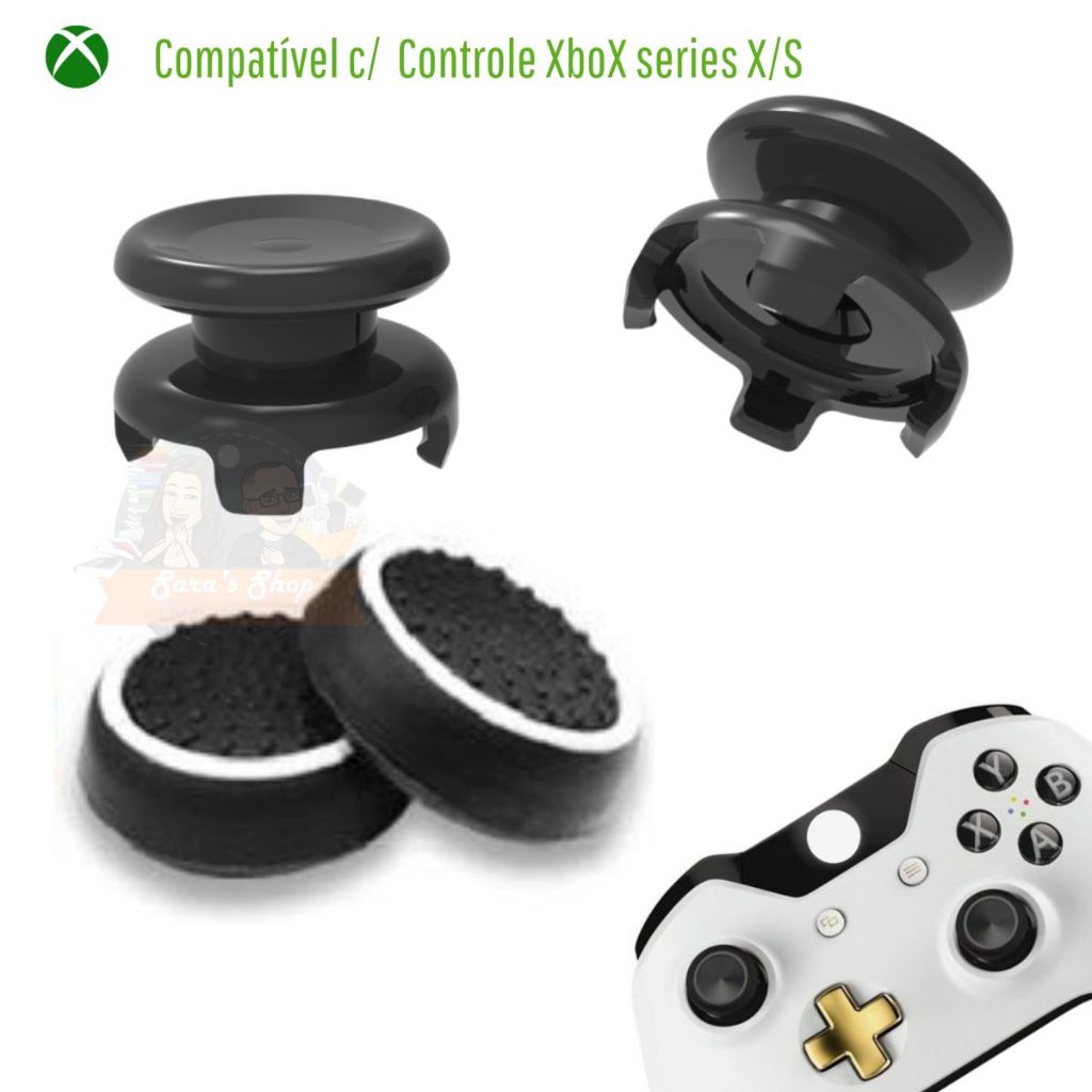 Kit Extensor de Analógico + Grips de Silicone para Controle Xbox Series X/S | Mais Precisão