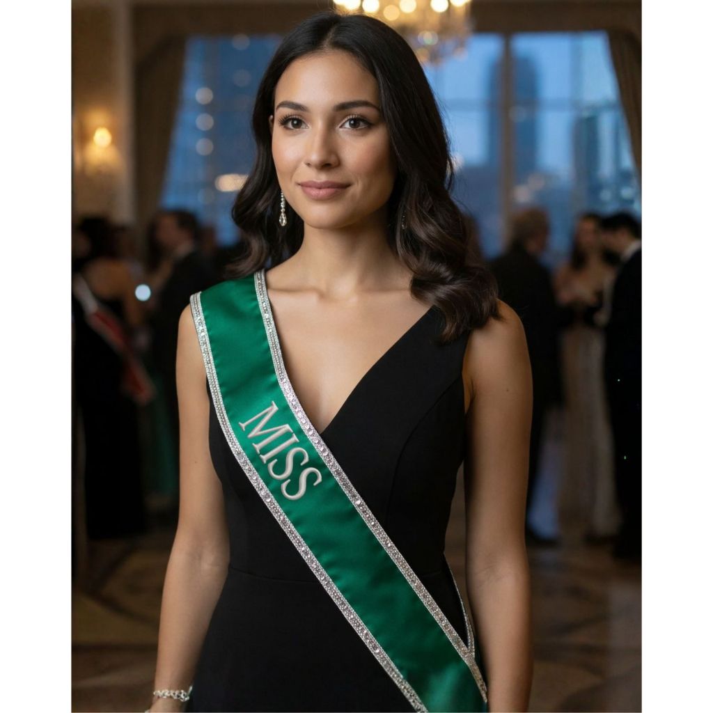 Faixa Personalizada Bordada para Miss Mister Musa