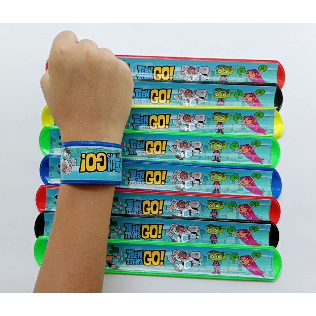 Pulseira Bate Enrola Personalizada JOVENS TITÃS Lembrancinha Festa 20/30/40/50 unidades