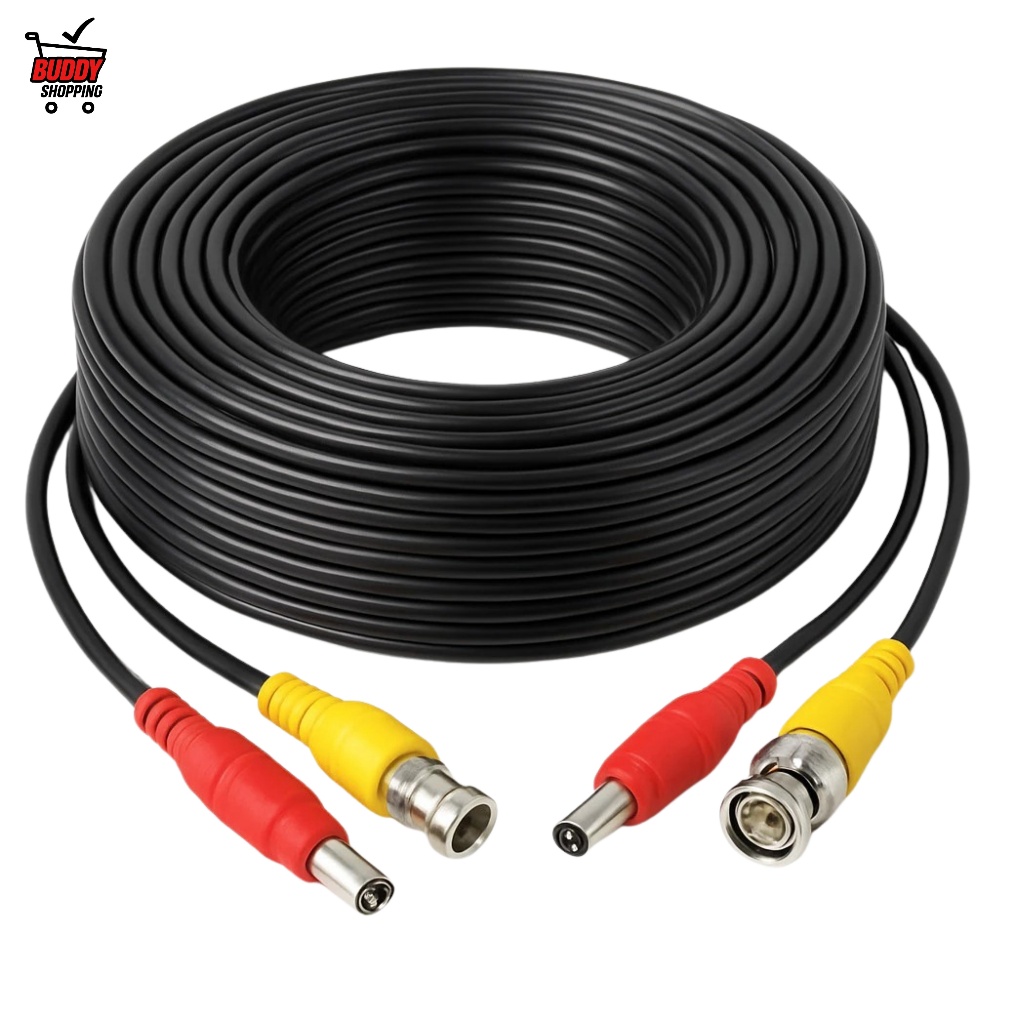 Cabo Pronto Para Cftv 10/20 Metros Com Conectores Bnc E P4 em Oferta na Shopee