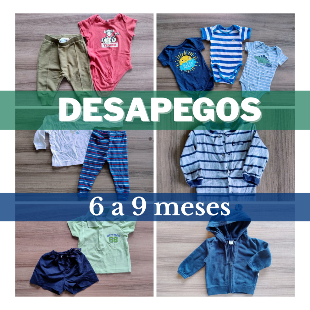 (Desapegos/Brechó Bebê) Roupa Infantil - Tam 6 a 9 Meses Meninos ⚽- Lotes e Peças únicas