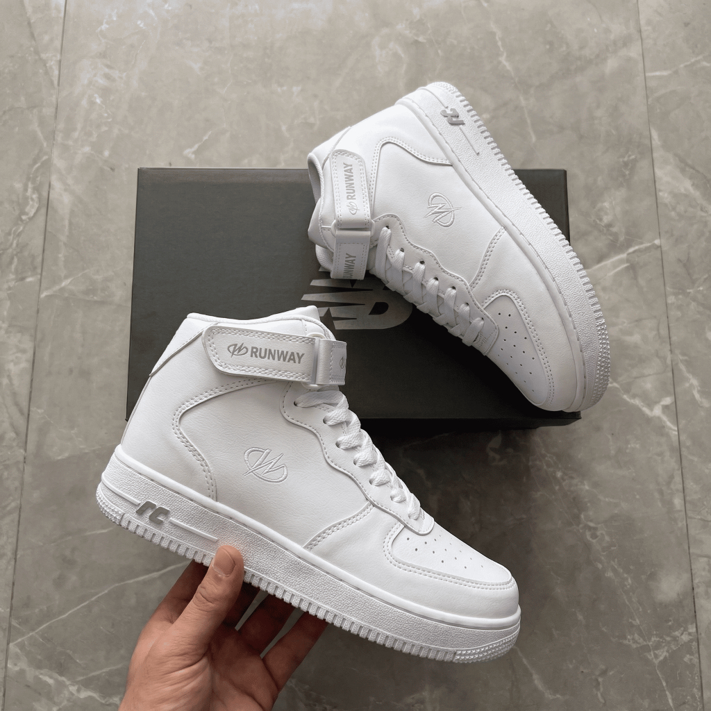 Tênis Bota Unisex Sneaker Runway Estilo Retrô Para Trabalho e Passeios Confortável