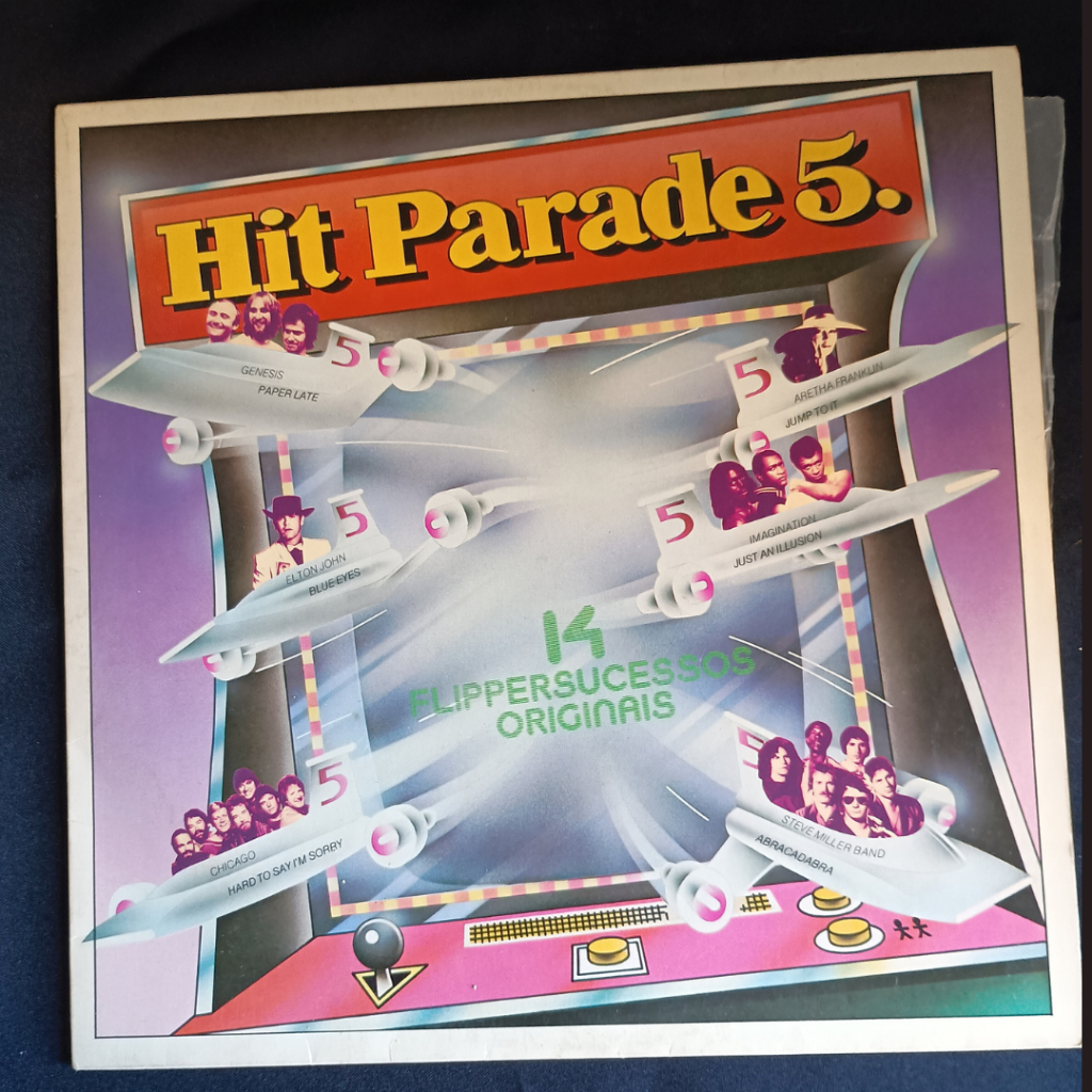 Disco Vinil LP Hit Parade 5 (1982) - 14 Sucessos Originais (Elton John, Chicago, Genesis)