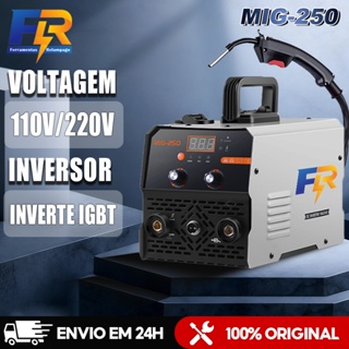 Máquina de Solda Inversor MIG-250 Sem Gás 3 em 1 MIG, MMA e TIG em Oferta na Shopee